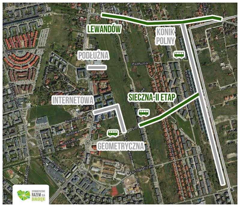 Lewandów – układ drogowy